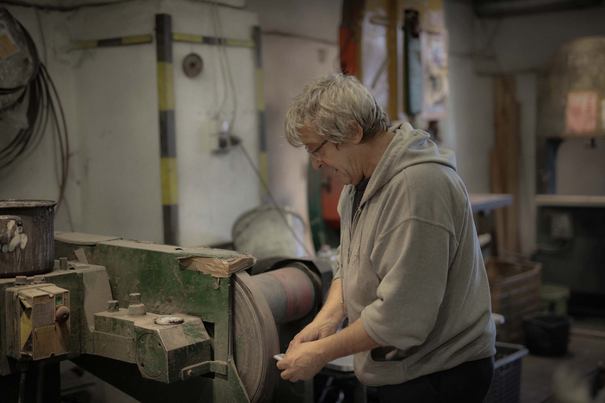 Man working on machinary